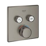 Grohe 29124AL0 Brushed Hard Graphite Smartcontrol Ankastre Termostatik 2 Çıkışlı Banyo Bataryası
