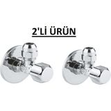 Grohe Ara Musluk Setli Ürün Krom Malzemeden 2 Parça Çevirmeli Model 1/2 Giriş 3/8 Çıkışlı