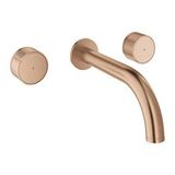 Grohe Atrio Private Collection 3 Delikli Duvardan Lavabo Bataryası M Boyut Brushed Warm Sunset – 20589dl0 Çok Renkli