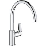 Grohe Bauedge Tek Kumandalı Eviye Bataryası Gri Esnek Boru Kıvrımı Tezgah Montajı 31367001