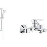 Grohe Duş Seti (Duş Seti + Banyo Bataryası) - Gümüş
