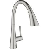 Grohe Eviye Bataryası Spiralli 2 Fonk. Zedra Super STEEL-32294DC2 - Gri