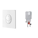 Grohe Gömme Rezervuar Kumanda Paneli ABS Beyaz + Uniset 13 cm Gömme Pnömatik Rezervuar Seti