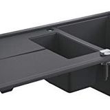 GROHE K400 31642AP0 Kurulama yüzeyli kompozit lavabo,Granit siyah