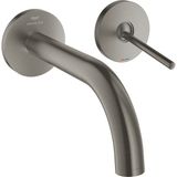 Grohe Lavabo Bataryası Iki Delikli Duvardan Atrio Br. Hard Graphite - 29410AL0 - Krom