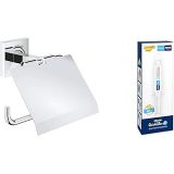 GROHE Start Cube QuickFix Kapaklı Tuvalet Kağıtlığı + QuickGlue A1 Yapıştırıcı Seti