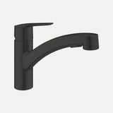 Grohe Start Siyah Spiralli Yatık Borulu Eviye Bataryası