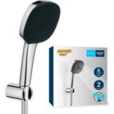 Grohe Vitalio Comfort 110 El Duşu Seti, 110 mm Kare 2 Akışlı El Duşu, Duş Başlığı Tutucu, 1750 mm Duş Hortumu, Duş Başlığı Set