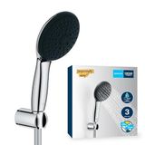 GROHE Vitalio Start 110 El Duşu Seti, 110mm Yuvarlak 3 Akışlı El Duşu, Duş Başlığı Tutucu, 1750mm Duş Hortumu, Duş Başlığı Seti, Krom, 26769001