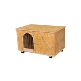 Groomerr Lüx Ahşap Kedi Kulübesi, Yalıtımlı, Çok Büyük (xl) 61x41x36 Cm, Rüzgar Siperi, Dış Mekan Kedi Evi