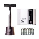 Groomers Guild: Excalibur Premium Çift Kenarlı Güvenlik Tıraş Bıçağı, Erkekler için, 5 Platin Kaplamalı Çift Kenarlı Tıraş Bıçağı ve Tıraş Bıçağı - Mükemmel Tıraş