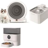 Groove Q-Clean Akıllı Otomatik Kedi Tuvaleti Gri - Petfit Aqua Flow Akıllı Bataryalı Su Pınarı Çeşmesi + Petfit CatMax Pro Akıllı Otomatik Mama Kabı Bundle
