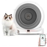 Groove Q-Clean Wi-Fi Akıllı Otomatik Kedi Tuvaleti Gri + Petfit AutoDine X Plus 5L Wi-Fi Kameralı Akıllı Otomatik Mama Kabı Besleme Ünitesi Bundle