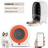 Groove Q-Clean Wi-Fi Akıllı Otomatik Kedi Tuvaleti Turuncu + Petfit Meow Pure 3l Wi-Fi Kameralı Akıllı Otomatik Mama Kabı Besleme Ünitesi Bundle - 53 x 41 x 41 cm