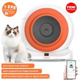 Groove Q-Clean Wi-Fi Otomatik Akıllı Kedi Tuvaleti Turuncu Ultra Sessiz - Akıllı Sprey Koku Giderici - APP Kontrol