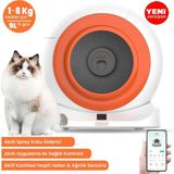 Groove Q-Clean Wi-Fi Otomatik Akıllı Kedi Tuvaleti Turuncu (Ultra Sessiz+Akıllı Sprey Koku Giderici+App Kontrol+Akıllı Sensör) - 53 x 41 x 41 cm