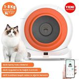 Groove Q-Clean Wi-Fi Otomatik Akıllı Kedi Tuvaleti Turuncu (Ultra Sessiz+Akıllı Sprey Koku Giderici+APP Kontrol+Akıllı Sensör)
