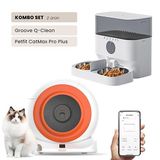 Groove Q-Clean Wi-Fi Otomatik Kedi Tuvaleti Turuncu - Petfit CatMax Pro Plus 5L Wi-Fi Kameralı Akıllı Otomatik Mama