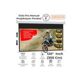 Groove Vizio Pro 120¨ Inch 265x150cm Blackout Işık Geçirmez Profesyonel Projeksiyon Perdesi +Canlı R