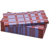 Groploja Desenli Peçete Lila Koyu Kırmızı 38 x 38 cm 30 Adet