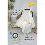 gros shop Müslin Yeni Doğan 4katlı Organik %100pamuk Kişiye Özgü Nakışlı Hastane Çıkış Seti (güneş Model-2)