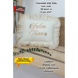 gros shop Müslin Yeni Doğan 4Katlı Organik %100Pamuk Kişiye Özgü Nakışlı Hastane Çıkış Seti (Papatya Model-6)