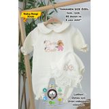 gros shop Müslin Yeni Doğan 4Katlı Organik %100Pamuk Kişiye Özgü Nakışlı Hastane Çıkış Seti(Tavşan Model-3)