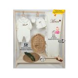 gros shop Yakalı Müslin Kumaş Hastane Çıkış Mevlüt Seti %100 Pamuk Organik (Kişiye Özgü İsimli Nakış Desenli)