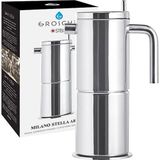 Grosche Milano Stella 4 Cup Aroma Çelik Gümüş Moka Pot