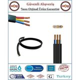 Gross AVM 3x1.5 TTR Yassı Çarkıt Siyah Elektrik Kablosu - 5 Metre