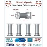 Gross AVM Plastik Ayarlanabilir Mobilya, Dolap Ayağı - 10CM - Gümüş - 4 Adet