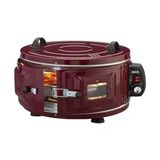 Gross Yuvarlak Davul Firin Standart Ayarlanabilir Termostat = 50°C-320°C 1300W - 53Cm Alüminyum Tepsi Ön Gözetleme Cami Af-008B (5047)