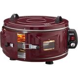 Gross Yuvarlak Davul Fırın Standart Ayarlanabilir Termostat = 50°C-320°C 1300W - 53CM Alüminyum Tepsi Ön Gözetleme Camı AF-008B - Çok Renkli