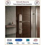 GrossAVM Bravo Aynalı Wc Banyo Kapı Kolu - Nikel Saten - WC SOL