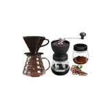 Grossberg Coffee V60 Dripper Cam Sürahi Değirmen Set