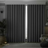 Groster Spor Antrasit Blackout, Işık Güneş Geçirmez Karartma Perde Güneşlik, Fon Perde Pilesiz [enxboy] - 450 x 200 cm