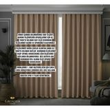 Groster Spor Bej Blackout, Işık Güneş Geçirmez Karartma Perde Güneşlik, Fon Perde Pilesiz [enxboy] - 10 x 10 cm