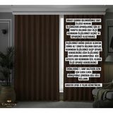 Groster Spor Kahverengi Blackout, Işık Güneş Geçirmez Karartma Perde Güneşlik, Fon Perde Pilesiz [enxboy] - 10 x 10 cm