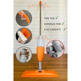 Grothe Wipe Sprey Mop Turuncu - 4 Mop Bezli - Tıpasız Sistem - 700 Cc Su Hazneli (ÜRETİCİ GARANTİLİ) GRTSM-01 - Standart
