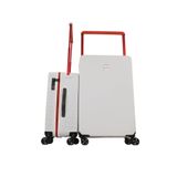 GROUND Jade 2'li Valiz Seti Orta-Kabin - Geniş Çekçekli – Beyaz - 10670