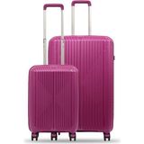 Ground Sirius 2'li Valiz Seti Büyük-Kabin(Küçük) Magenta - 10728