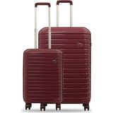 GROUND Vanille 2'li Valiz Seti Büyük-Kabin - Bordo - 10663