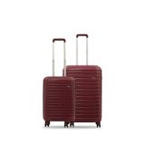 GROUND Vanille 2'li Valiz Seti Orta-Kabin - Bordo - 10663