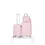GROUND Vanille Orta ve Kabin Boy Valiz + Makyaj Çantası - Soft Pink - 10663