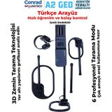 Groundtech Conrad A2-Geo 3D Izmit Dedektör Zemin Tarama Dedektörü | Profesyonel Yer Altı Görüntüleme Sistemi - Siyah