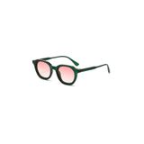 Grovela Yeşil Çerçeve Pembe Cam Vintage & Retro Unisex Güneş Gözlüğü