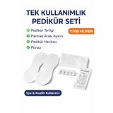 GROVİNG HAİR Tek Kullanımlık Pedikür Seti Hijyenik Spa Seti Pedikür Terliği Parmak Ayırıcı Ponza Havlu