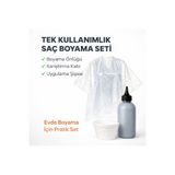 GROVİNG HAİR Tek Kullanımlık Saç Boyama Seti 3 parça Boya Şişesi,Shaker Köpük Karıştırma Kabı,boya örtü kiti