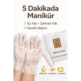 GROVİNG JEL IDM Susuz Manikür Eldiveni Seti – Keratin & Vitamin E El Bakımı | Törpü + İtici + Havlu Dahil