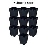 Grow Wizard Plastik Kare Saksı 7 Litre 10 Adet